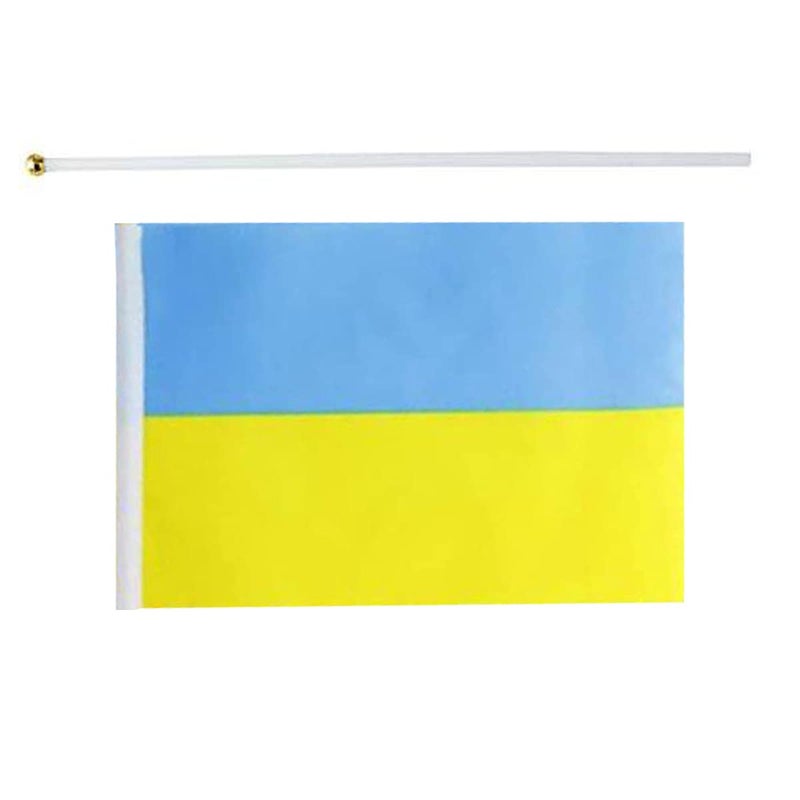 mflagperft Ukraine Flag Ukrainian Flag, Small Mini Handheld Ukraine Flags on Stick, Ideal for Party Parades Sports Events Patriotic Festival Decorations - Image 4